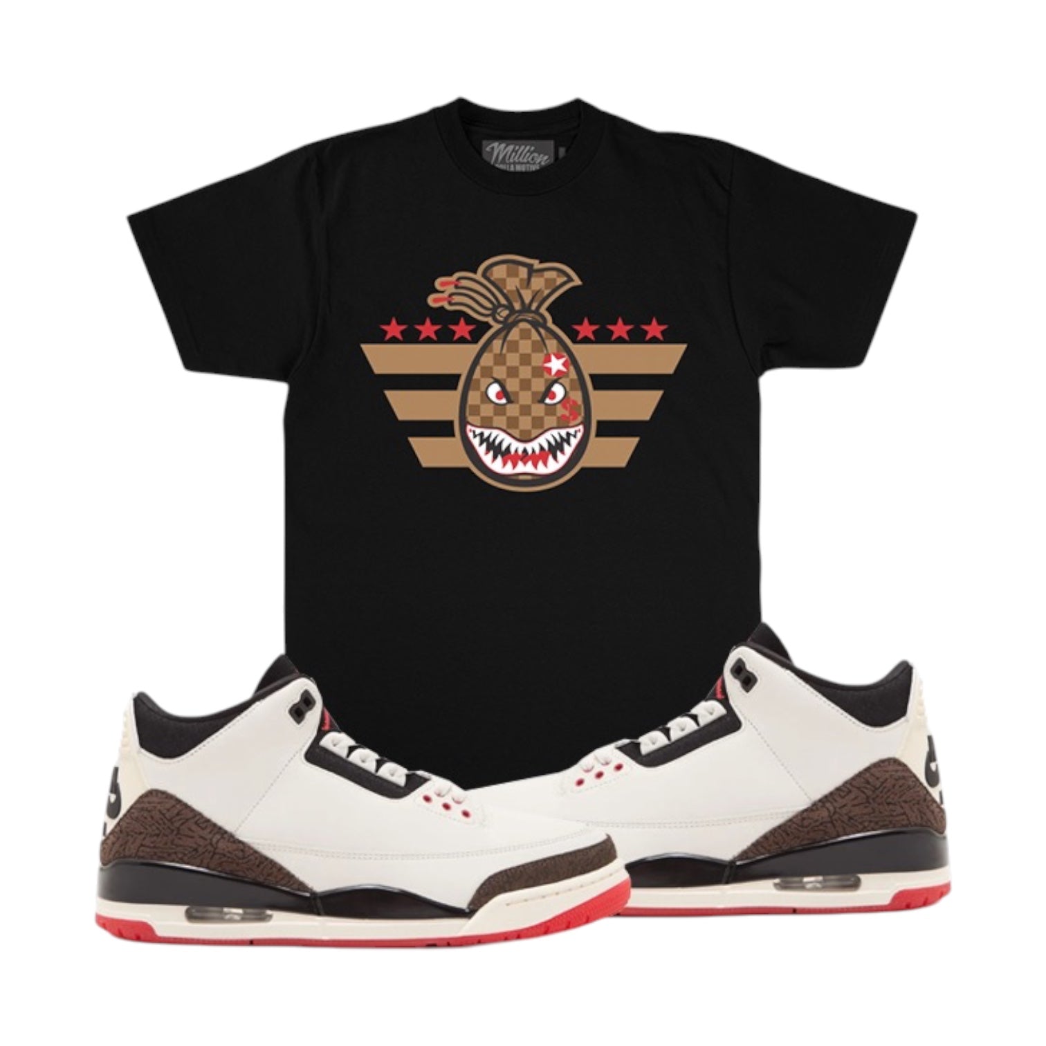 MILLION DOLLA MOTIVE: Checkered Shark Mouth SS Tee